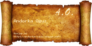 Andorka Oguz névjegykártya